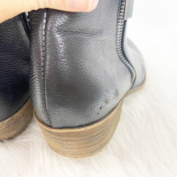 Kenzie 7 M Womens Black Leather Ghita Zip-up Ankle Booties - Picture 4 of 10